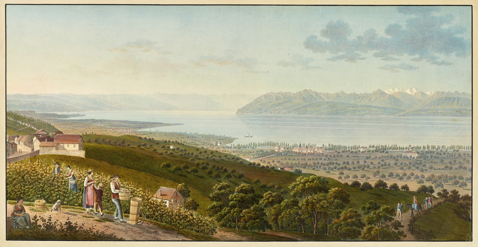 Jakob Samuel Weibel - Vue genérale du Lac de Geneve