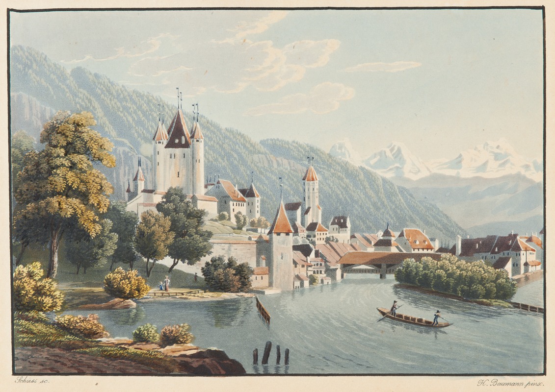 Jean Henri Baumann - Vue de Thoun