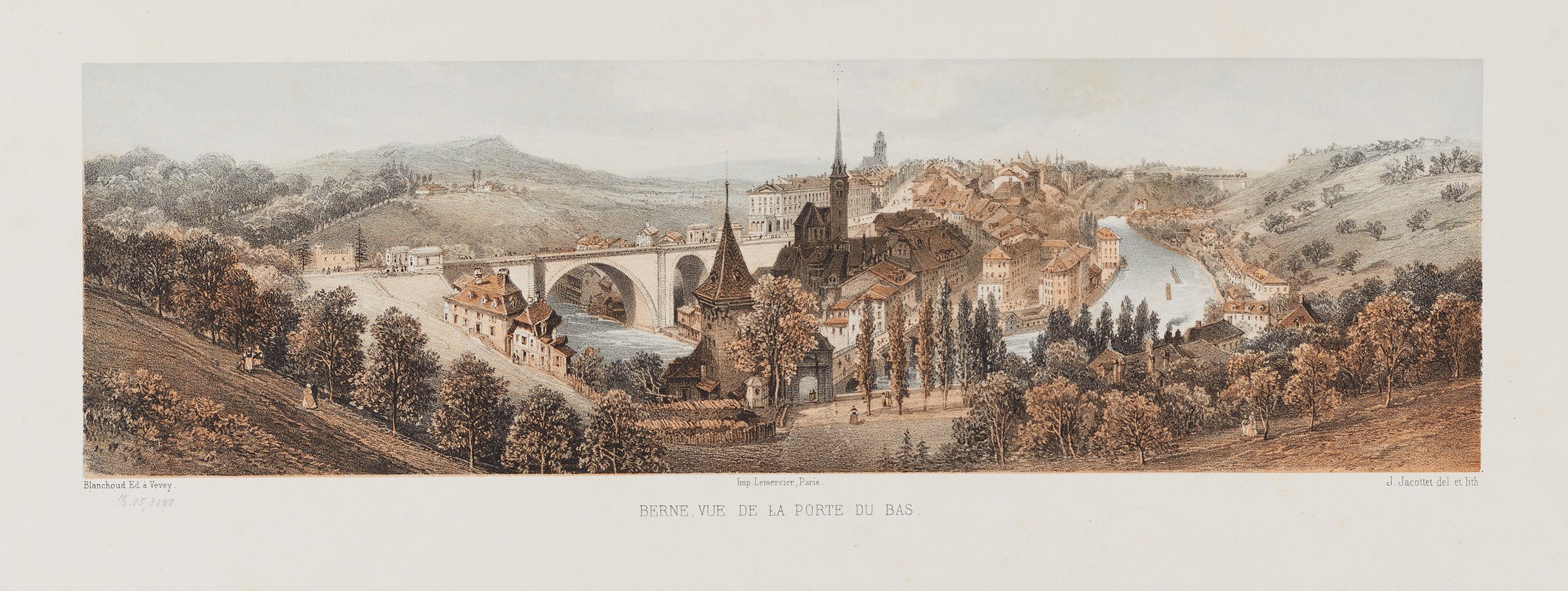 Jean Jacottet - Berne, vue de la porte du bas