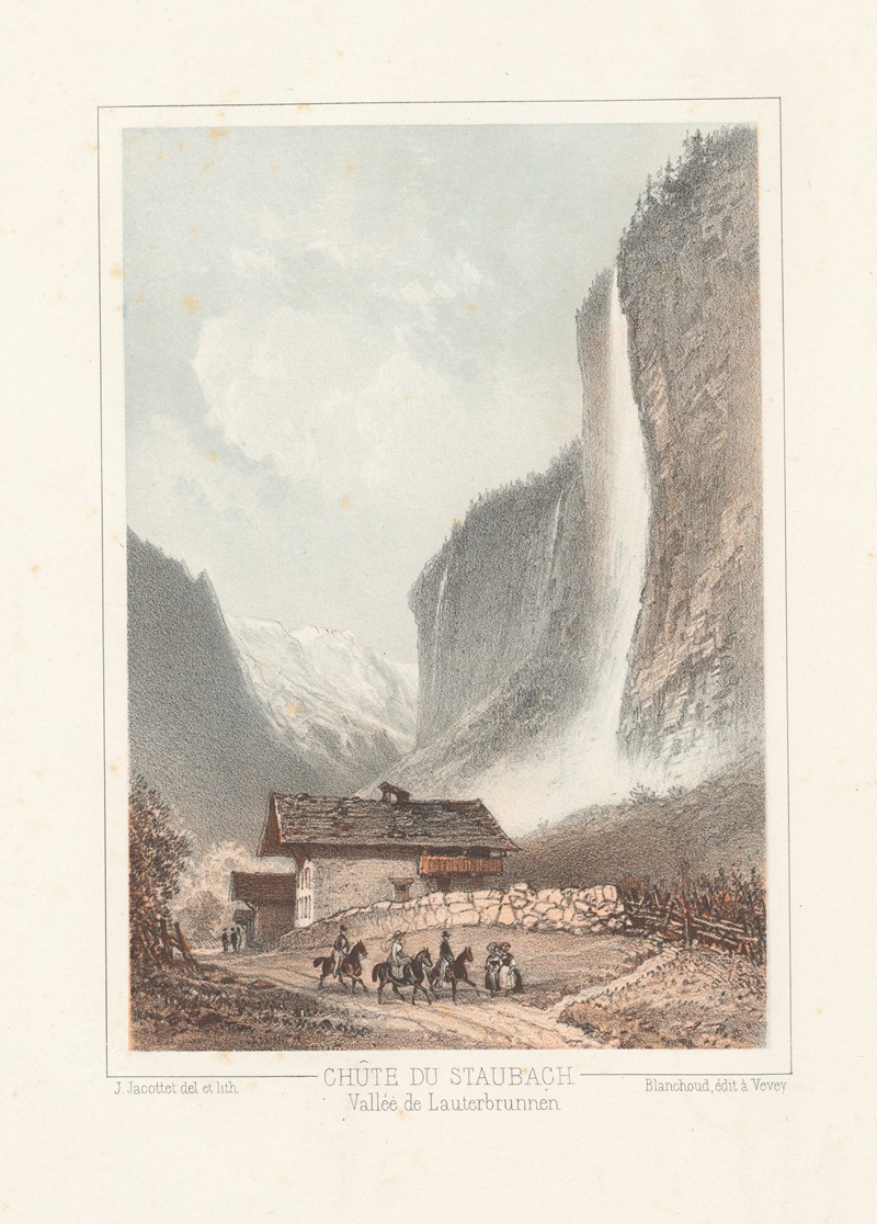 Jean Jacottet - Chûte du Staubach Vallée de Lauterbrunnen