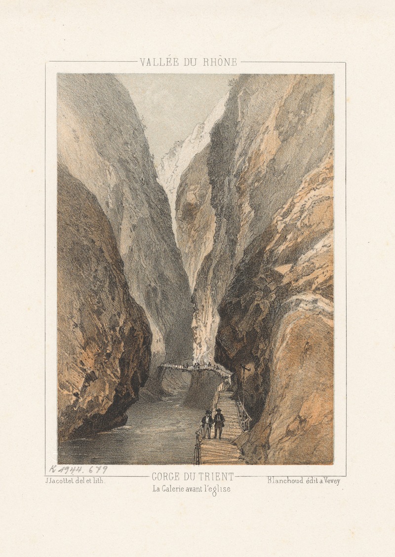 Jean Jacottet - Gorge du Trient La Galerie avant l’eglise