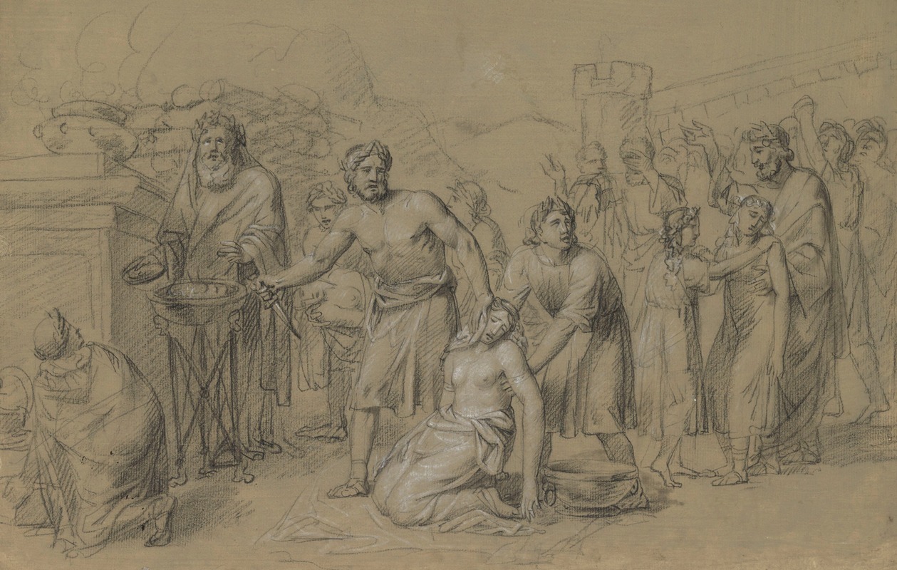 Jean Antoine Verschaeren - Jephthah Sacrifies His Daughter