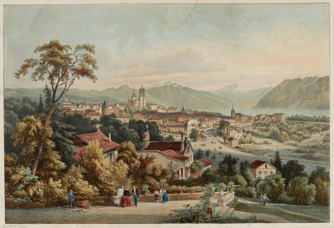 Jean Jacottet - Vue de Lausanne