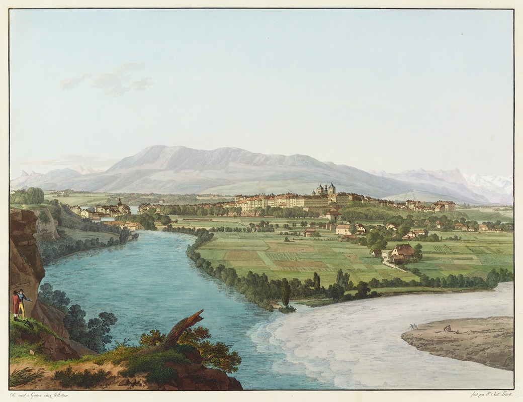 Jean-Antoine Linck - Vue de Genève & Jonction de l’Arve avec le Rhône