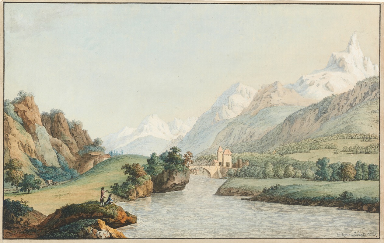 Jean-Antoine Linck - Vue de St. Maurice