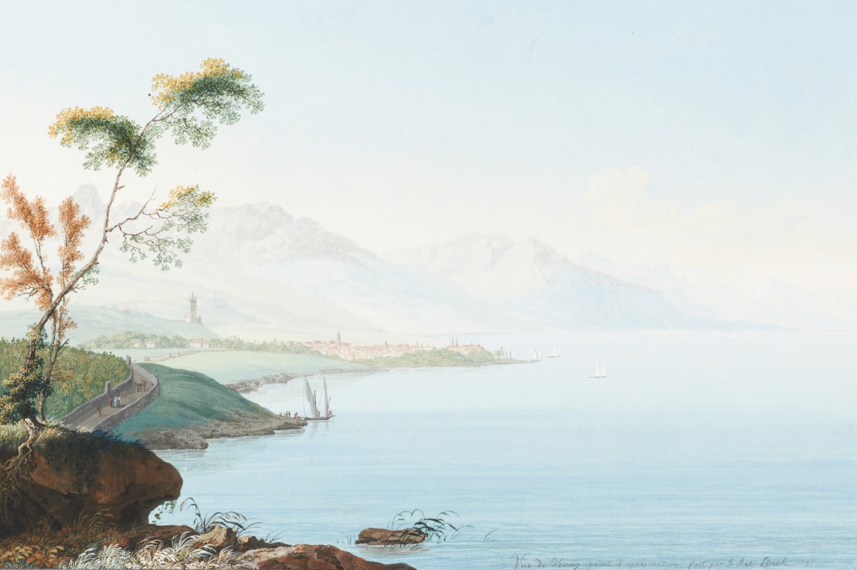 Jean-Antoine Linck - Vue de Vevay