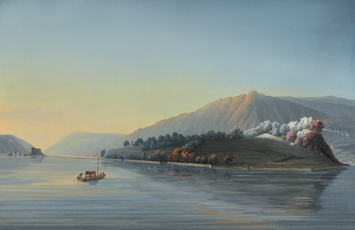 Johann Baptist Stuntz - Vue de l’Isle de St. Pierre sur le Lac de Bienne