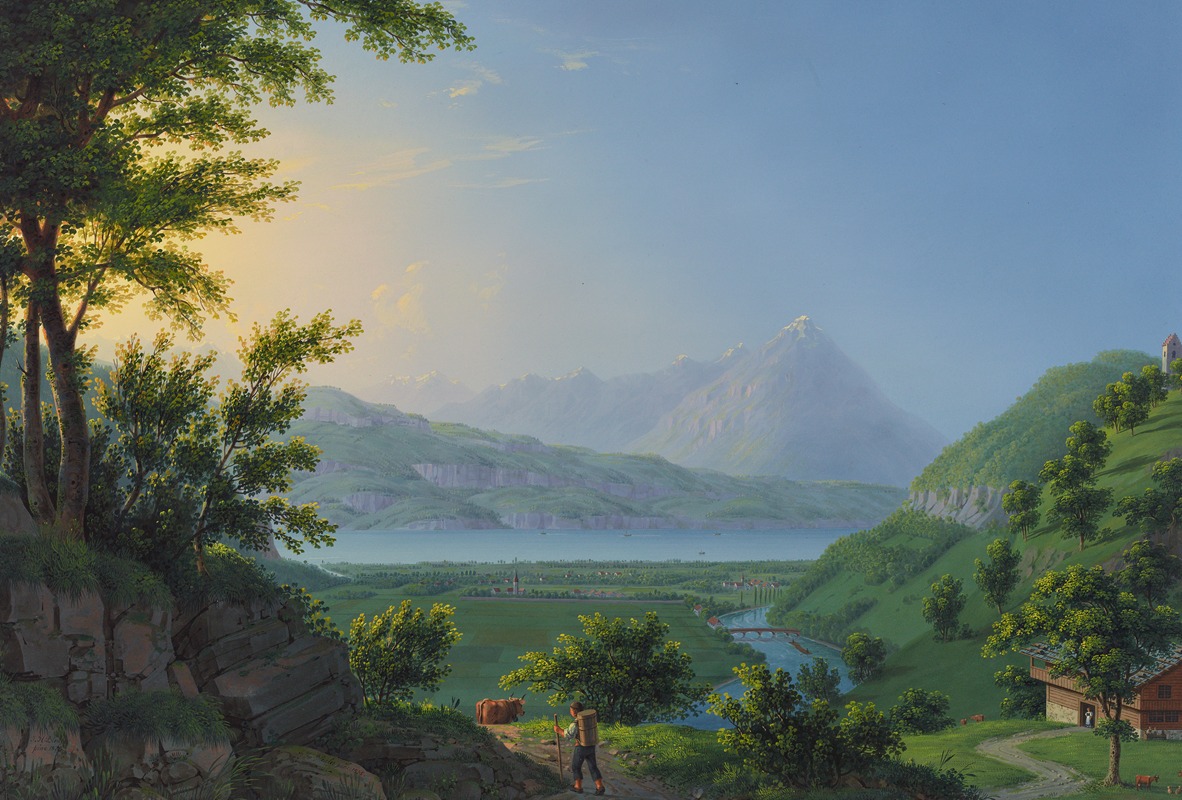 Johann Heinrich Bleuler the Younger - Der Thunersee nach dem Niesen