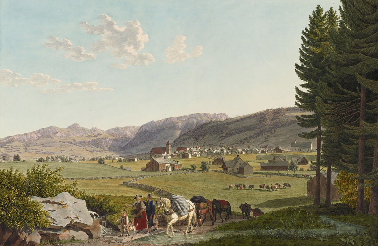 Johann Jakob Biedermann - Appenzell, von Nordwesten