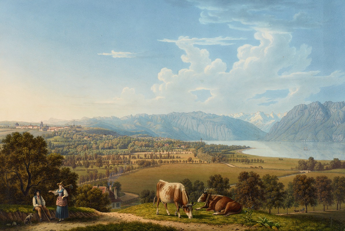 Johann Jakob Biedermann - Lausanne, von Nordwesten