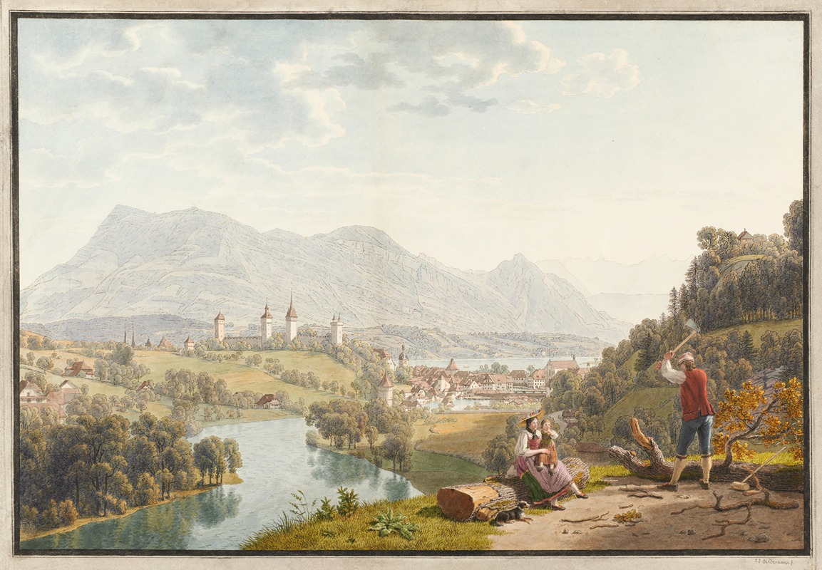 Johann Jakob Biedermann - Luzern, von Nordwesten