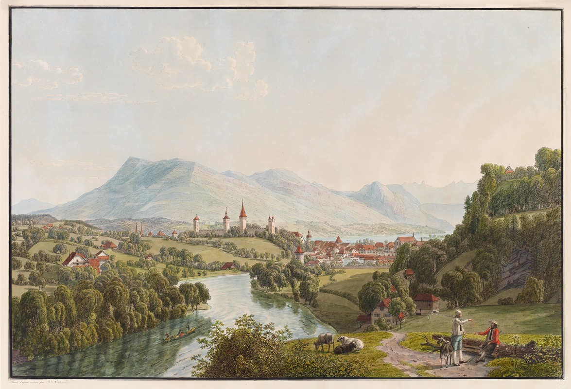 Johann Jakob Biedermann - Luzern, von Südwesten