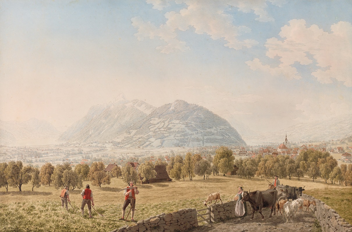 Johann Jakob Biedermann - Schwyz, von Osten