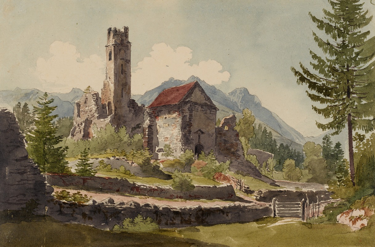 Johann Jakob Meyer - Ruine des Klosters Valduna bei Rankweil