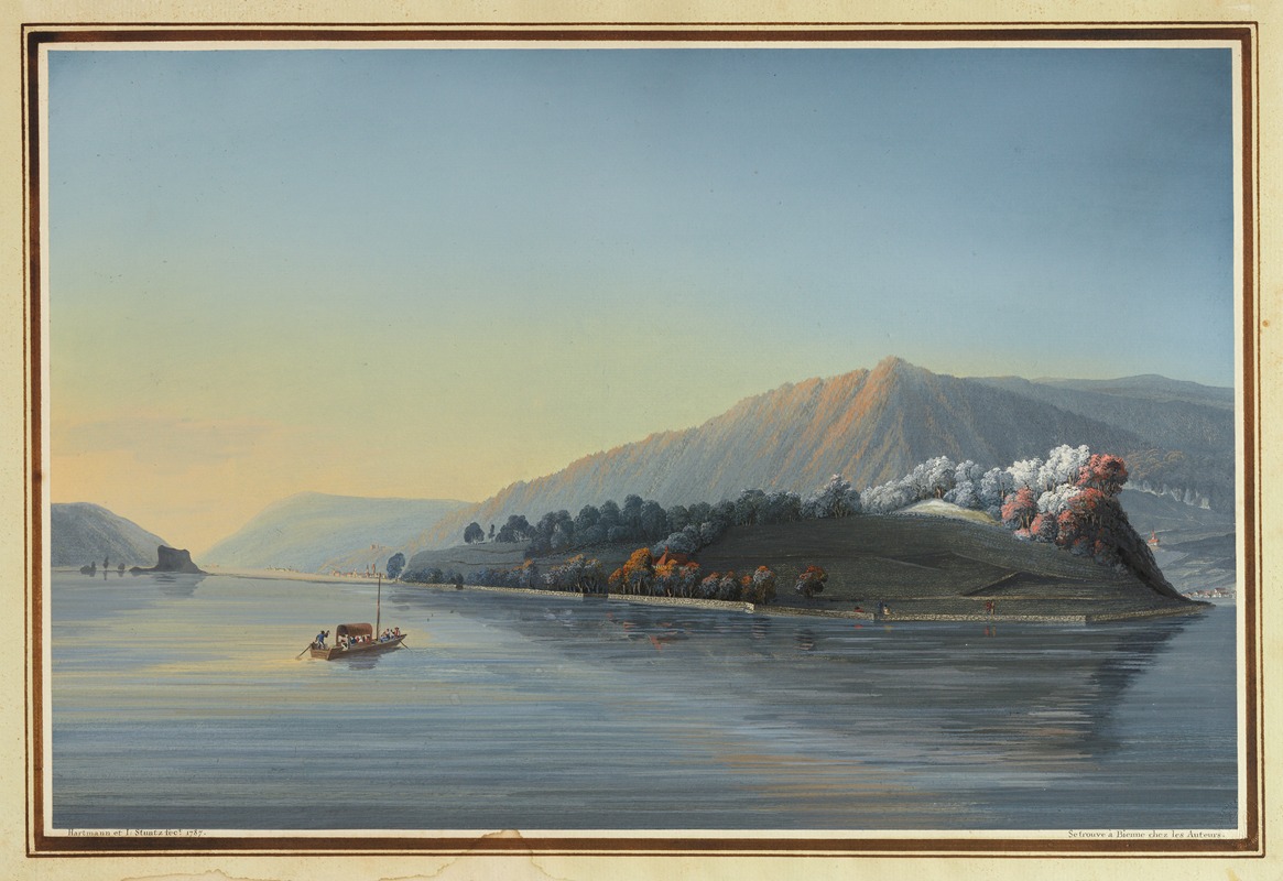 Johann Joseph Hartmann - Vue de l’Isle de St. Pierre sur le Lac de Bienne