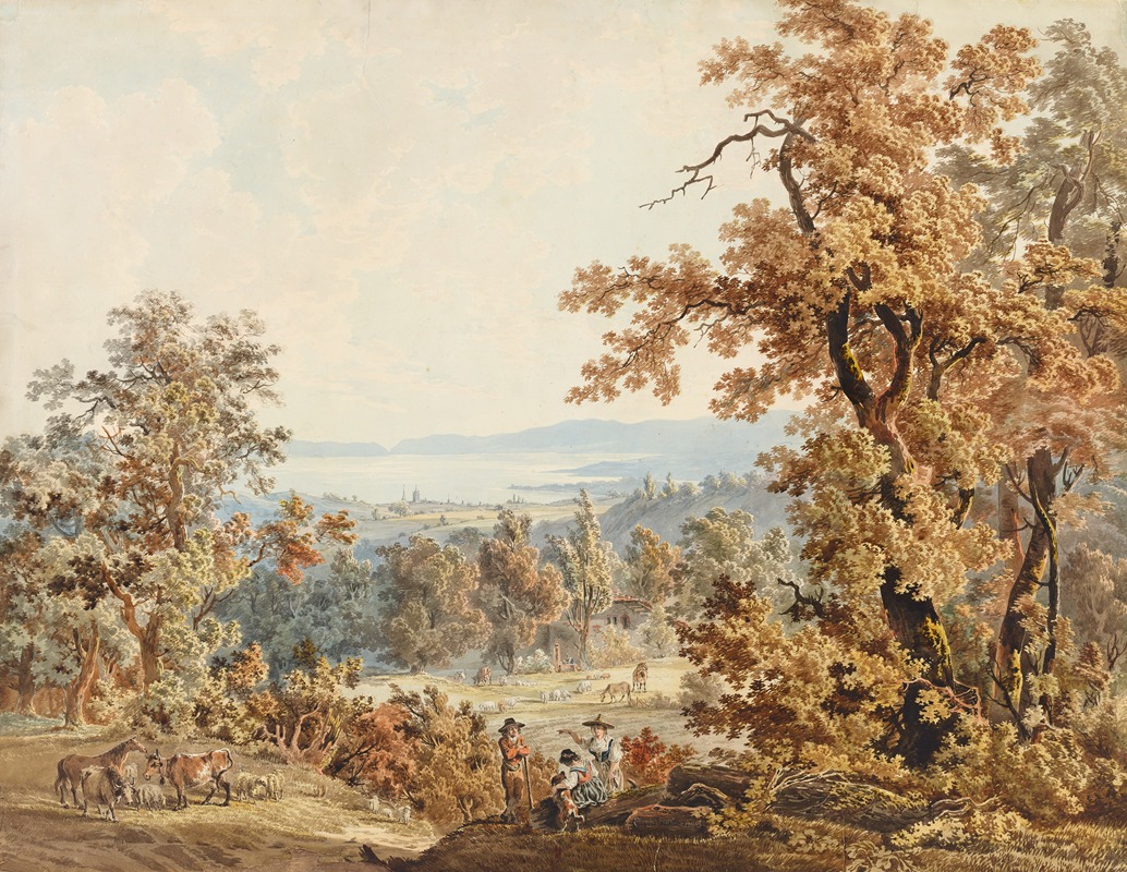 Johann Karl Müllener - Scène bergère aux environs de Lausanne