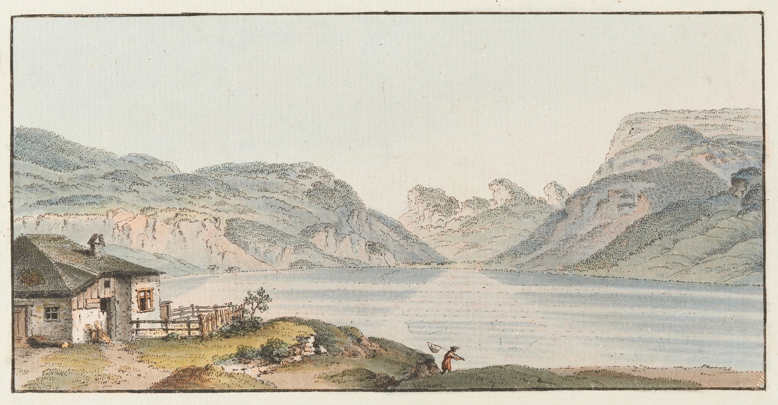 Johann Ludwig Aberli - à Charbonieres, prés du Lac de Joux