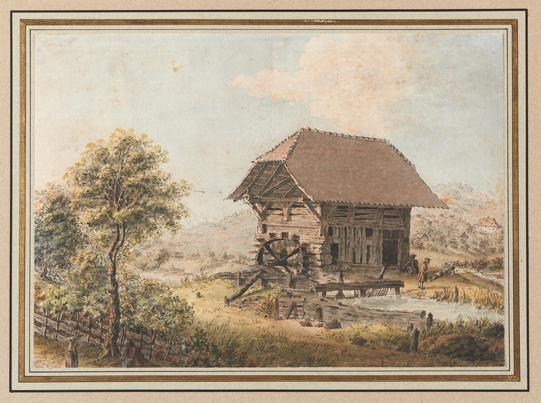 Johann Ludwig Aberli - Ansicht einer Mühle im Berner Mittelland