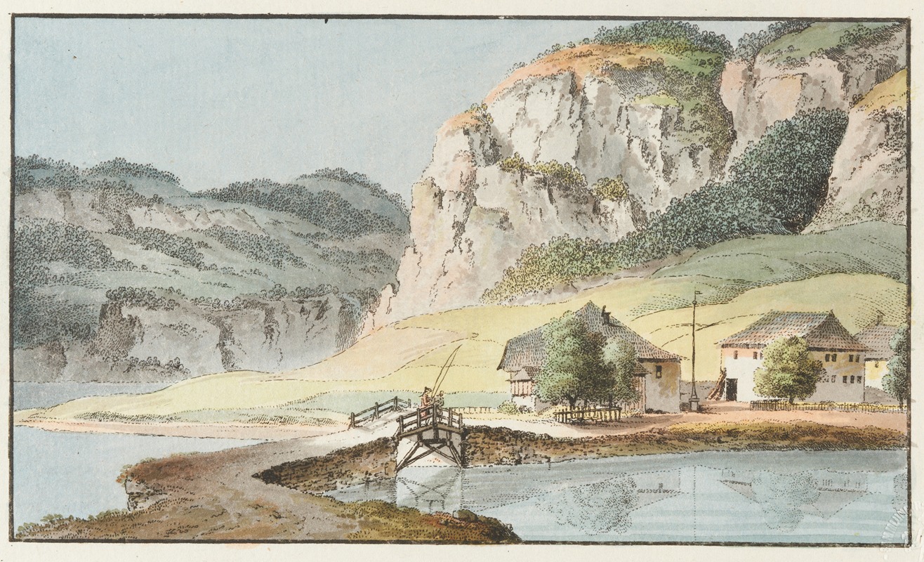 Johann Ludwig Aberli - Au Pont prés du Lac de Joux