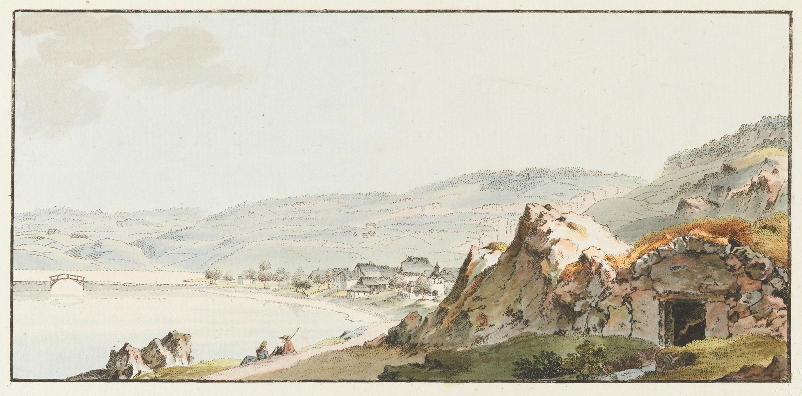 Johann Ludwig Aberli - Au Pout, prés du Lac de Joux