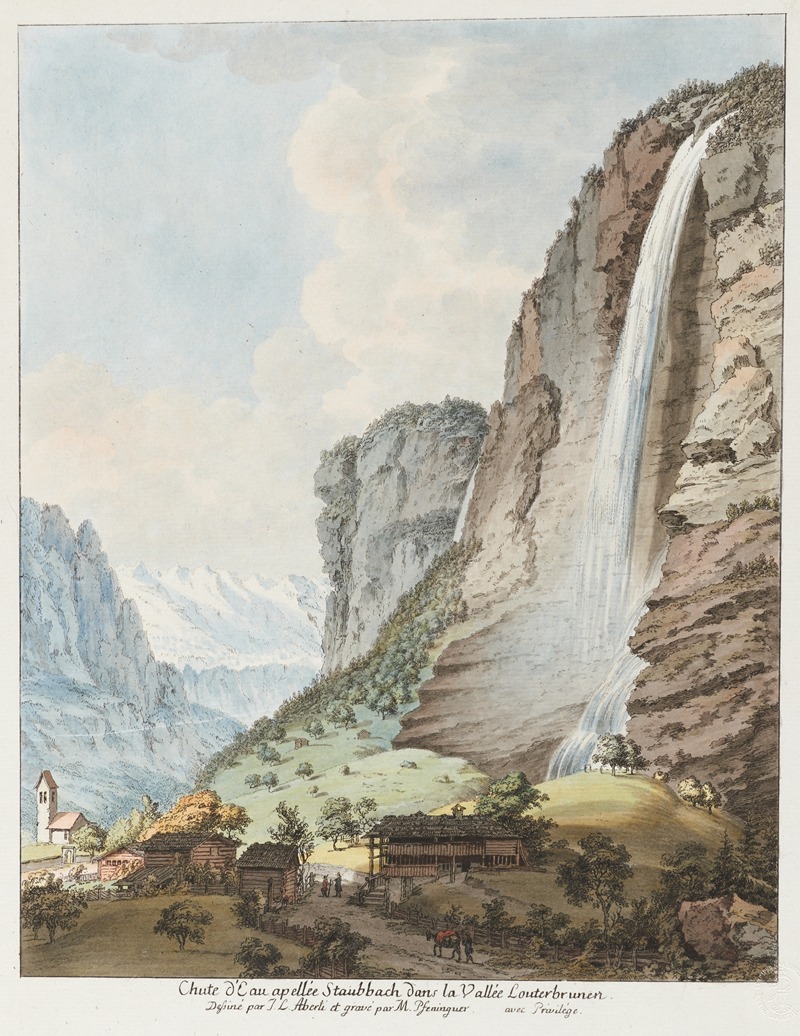 Johann Ludwig Aberli - Chute d’Eau apellée Staubbach dans la Vallée Louterbrunnen