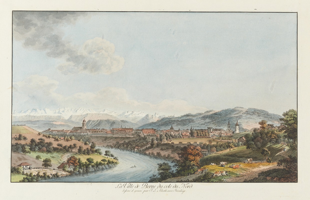 Johann Ludwig Aberli - La Ville de Berne du cote du Nord