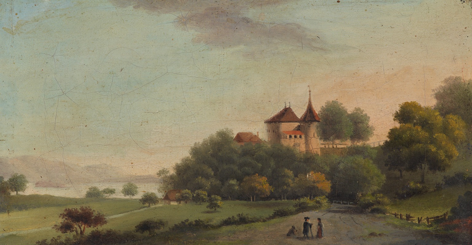 Johann Ludwig Aberli - Le Chateau de Cerlier