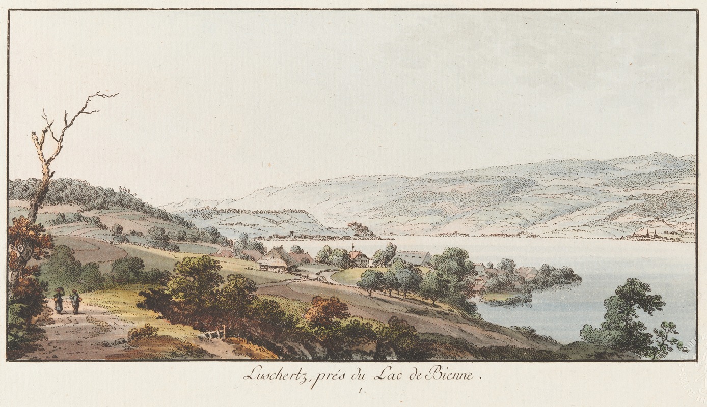 Johann Ludwig Aberli - Luschertz, prés du Lac de Bienne