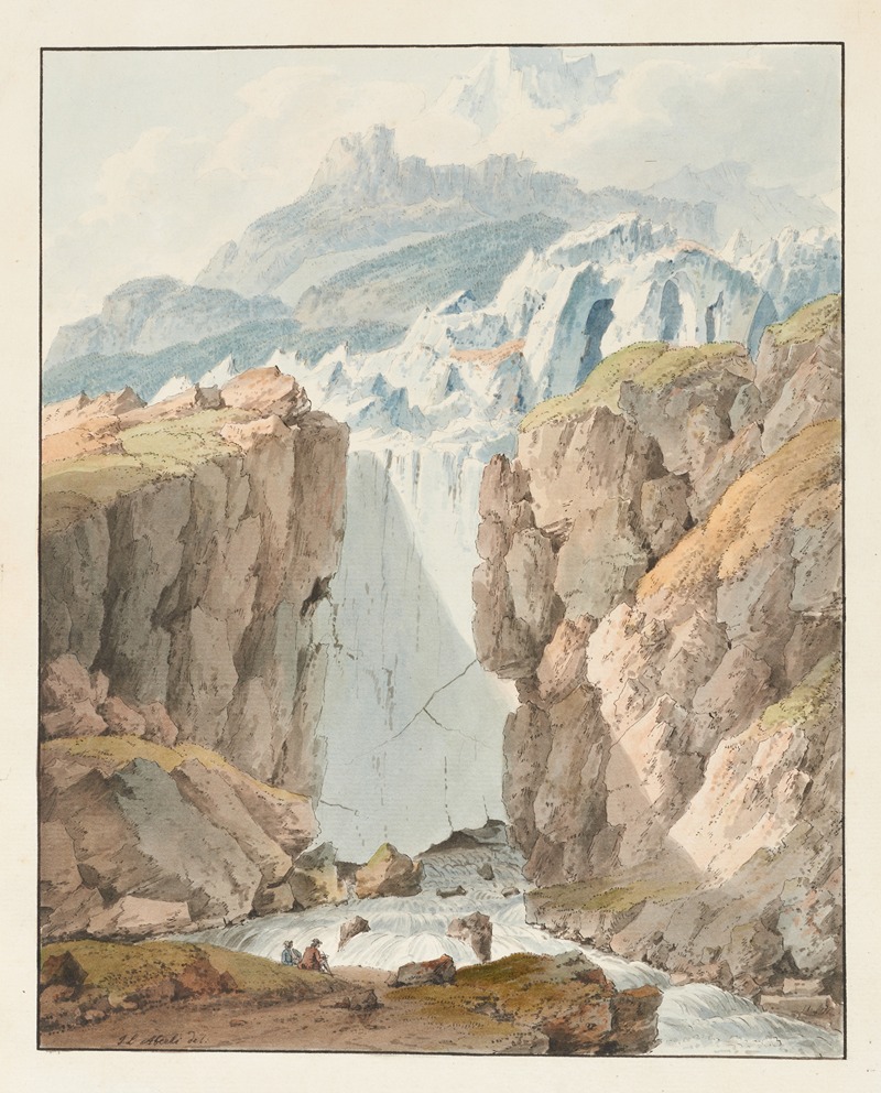 Johann Ludwig Aberli - Un Glacier dessinè d’après nature dans le Pais de Ligues grises