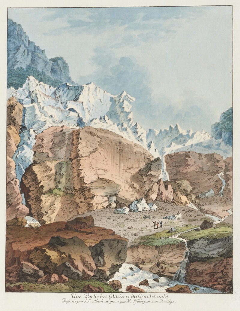 Johann Ludwig Aberli - Une Partie des Glacieres du Grindelwald