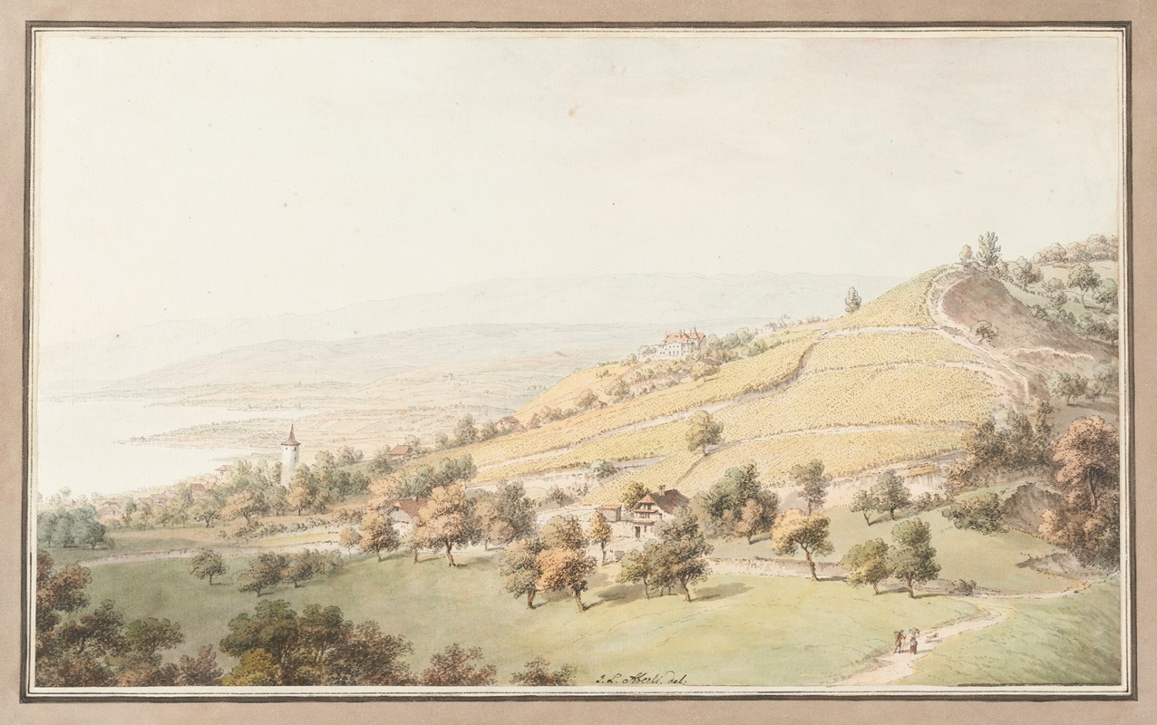 Johann Ludwig Aberli - Vue de Lausanne