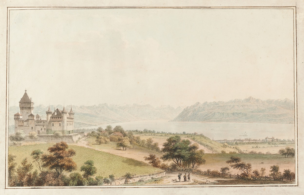 Johann Ludwig Aberli - Vue de Vufflens-le-Château