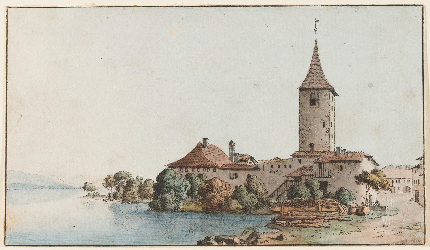 Johann Ludwig Aberli - Vue du Château d’Ouchy, près de Lausanne