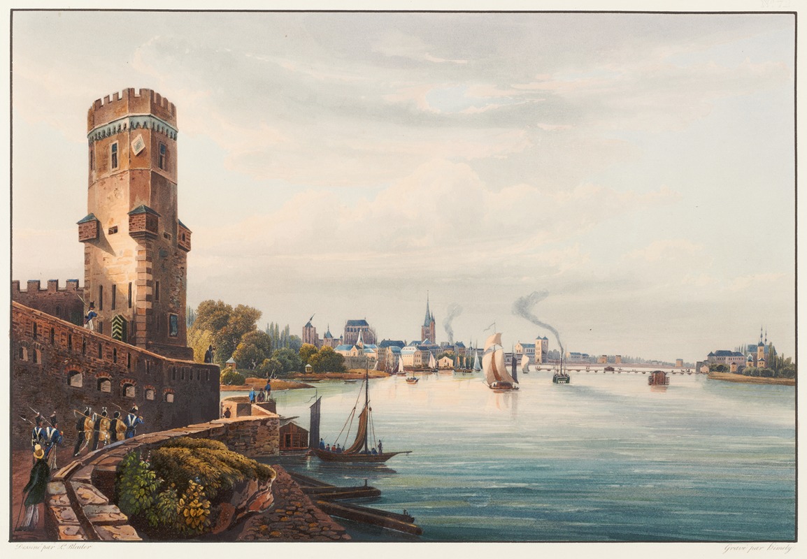 Johann Ludwig Bleuler - Vue de la ville de Cologne prise de Baienturm