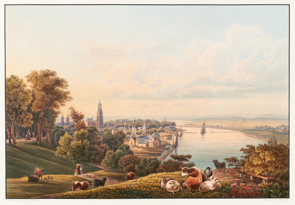 Johann Ludwig Bleuler - Vue de la ville d’Arnheim