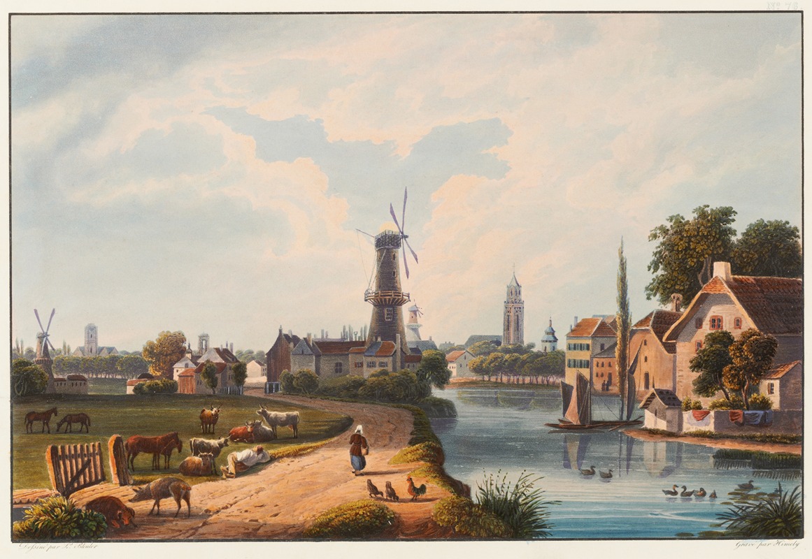 Johann Ludwig Bleuler - Vue de la ville d’Utrecht