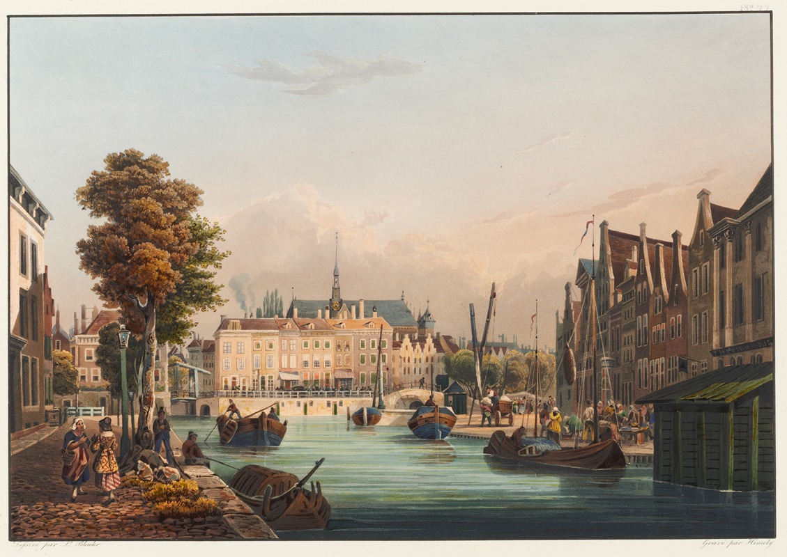 Johann Ludwig Bleuler - Vue de l’interieur de la ville de Leyden