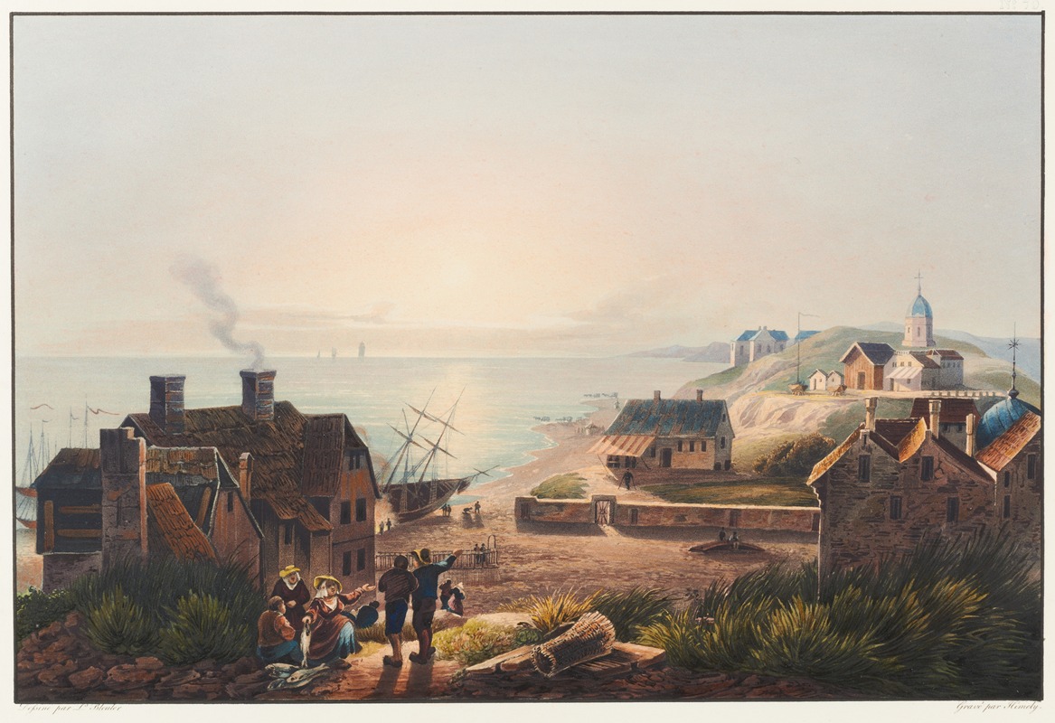 Johann Ludwig Bleuler - Vue de Scheweningen vers les Bains de Mer