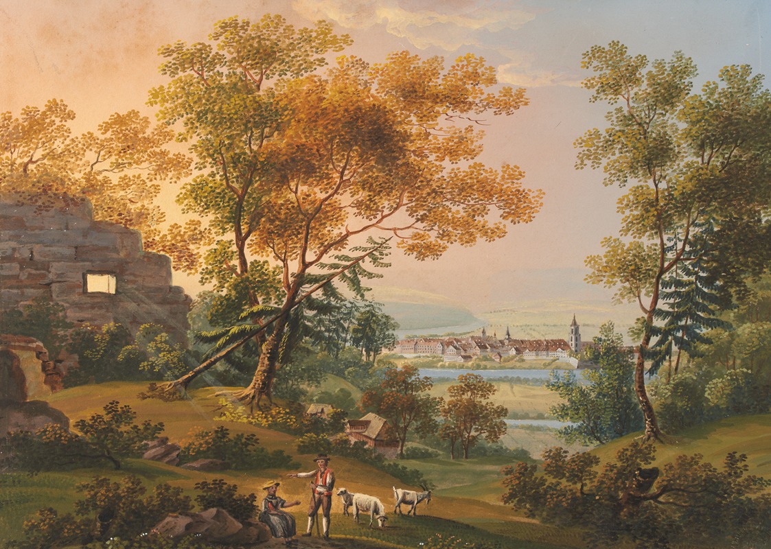 Johann Ludwig Bleuler - Vue de la ville de Bern