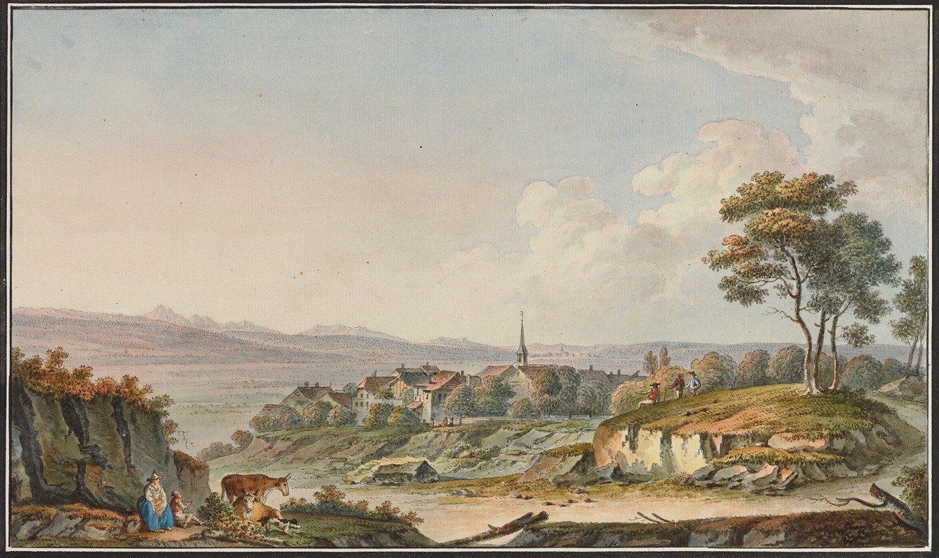 Joseph Emmanuel Curty - Vue de Constantine prés d’Avenche, Canton Léman