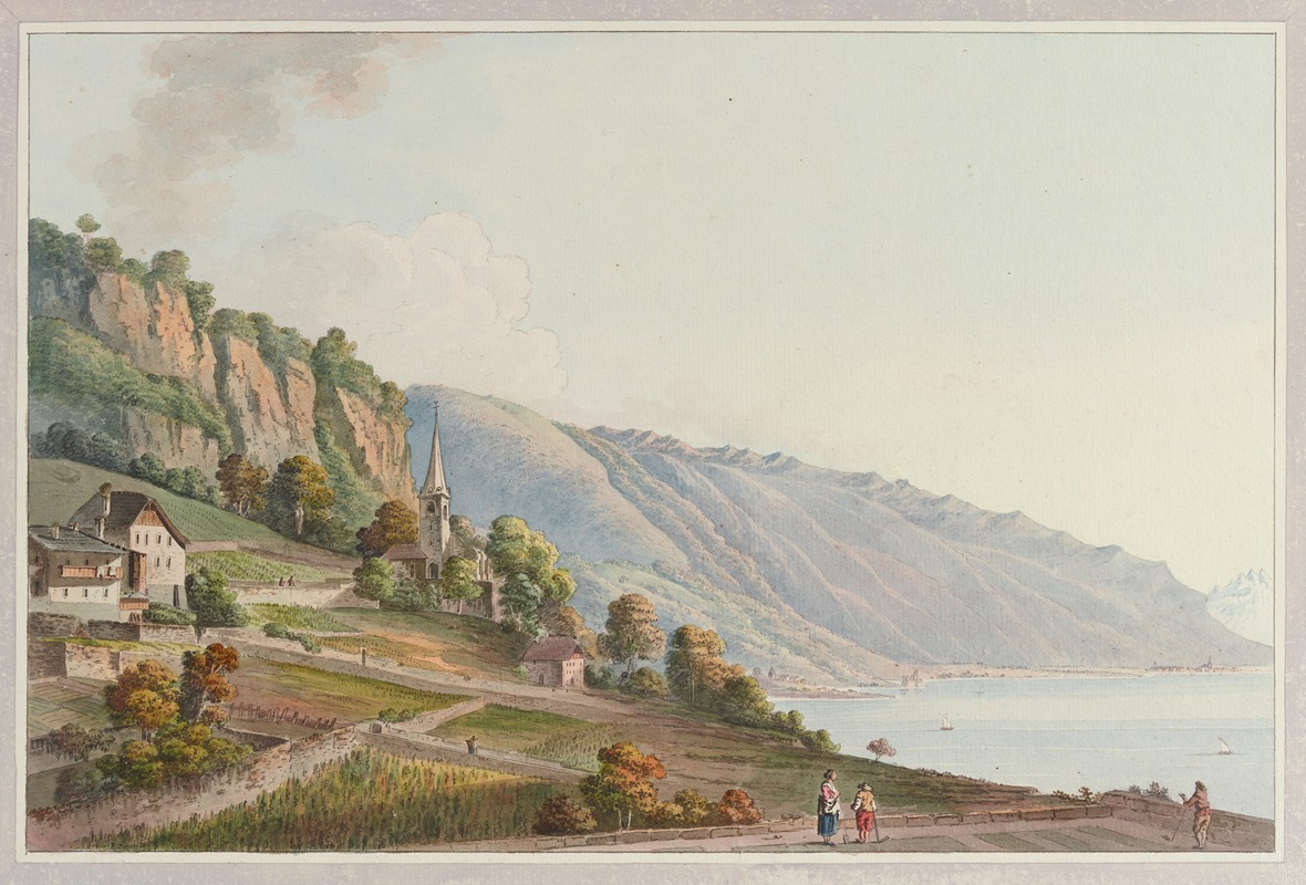 Joseph Emmanuel Curty - Vue d’une partie de Montreux pays de Vaud