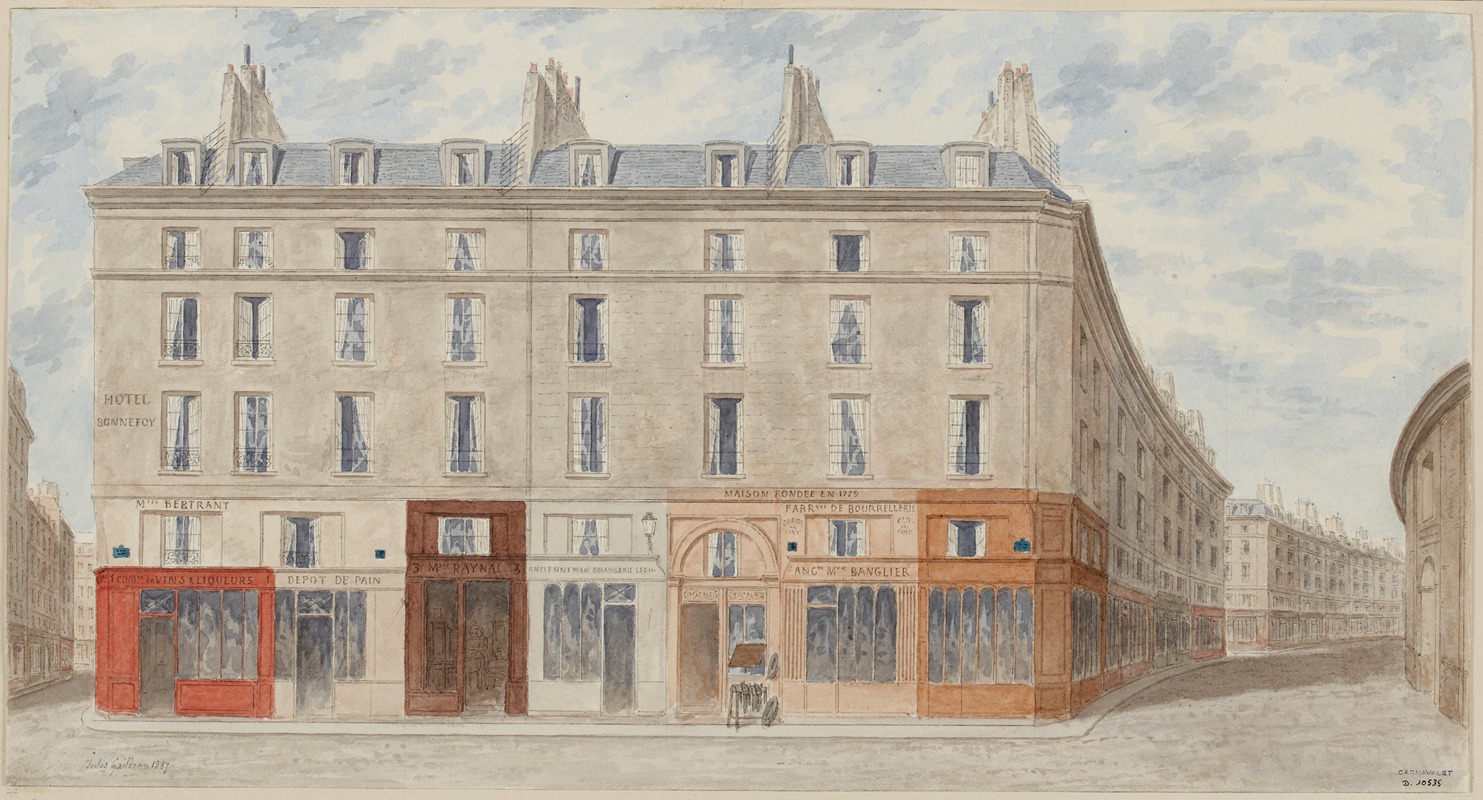 Jules Gaildrau - Numéros 1 et 3 rue Babille (actuelle rue de Viarmes), 1er arrondissement