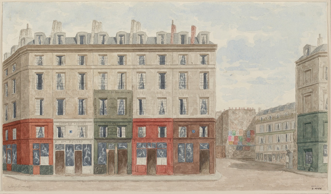 Jules Gaildrau - Numéros 2 à 6 rue Babille (actuelle rue de Viarmes), 1er arrondissement