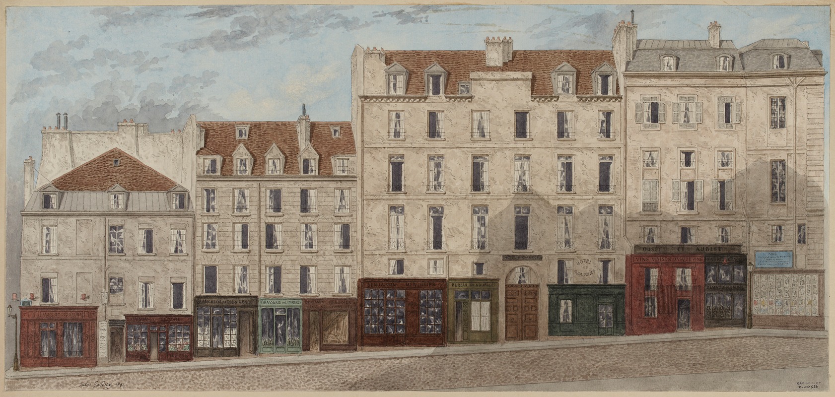 Jules Gaildrau - Numéros 7 à 15 rue Pagevin (actuelle rue du Coq-Héron), 1er arrondissement