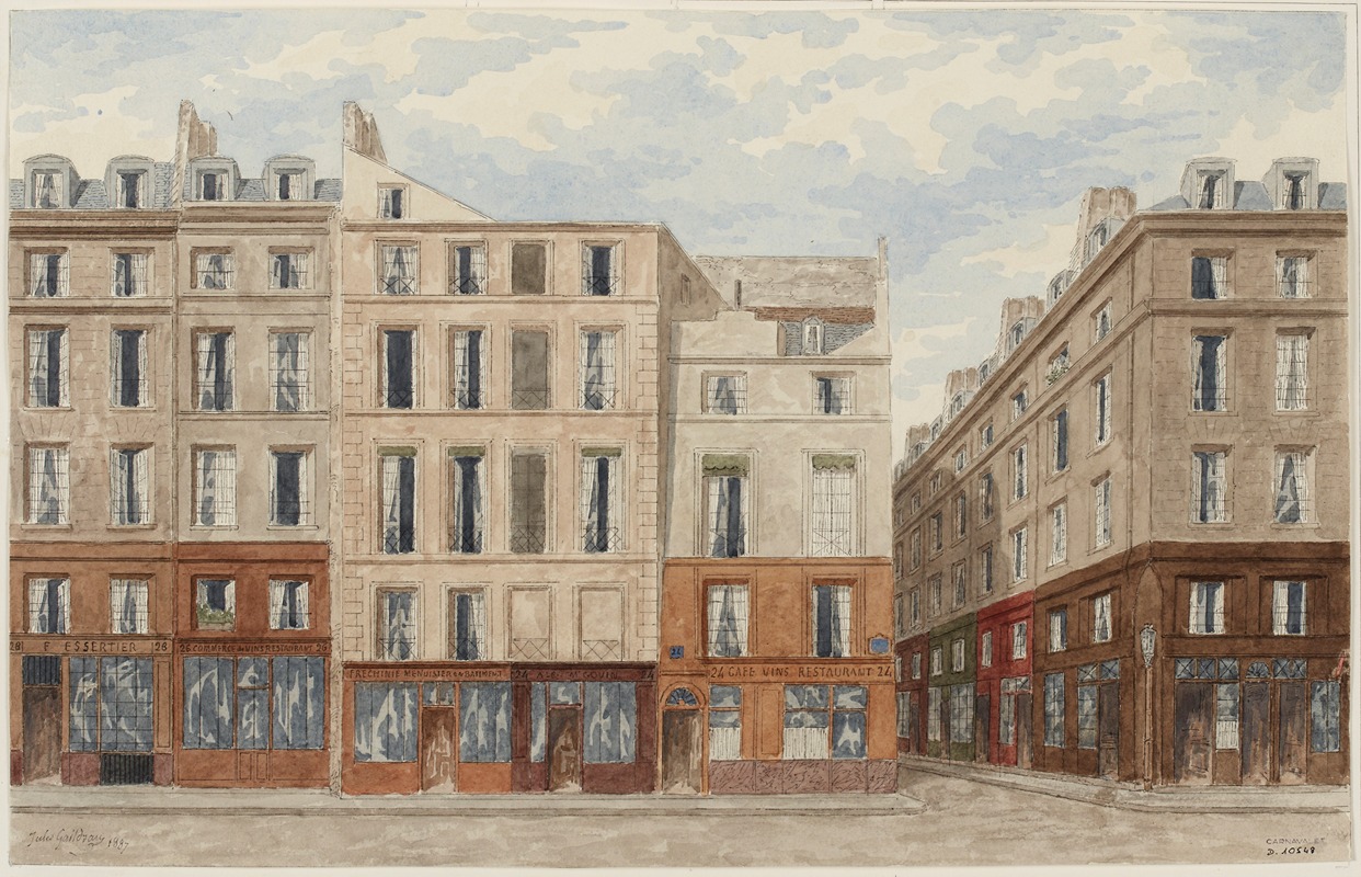 Jules Gaildrau - Rue des Deux-Ecus Nº24 à28 (actuelle rue Berger), 1er arrondissement