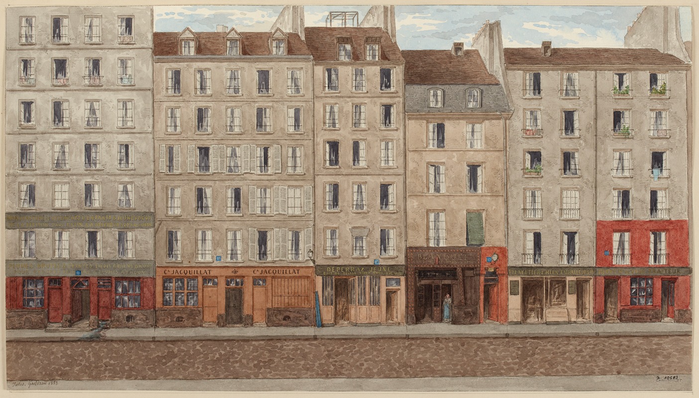 Jules Gaildrau - Rue des Filles-Dieu Nº11 à 19 (actuelle rue d’Alexandrie depuis 1897), 2ème arrondissement