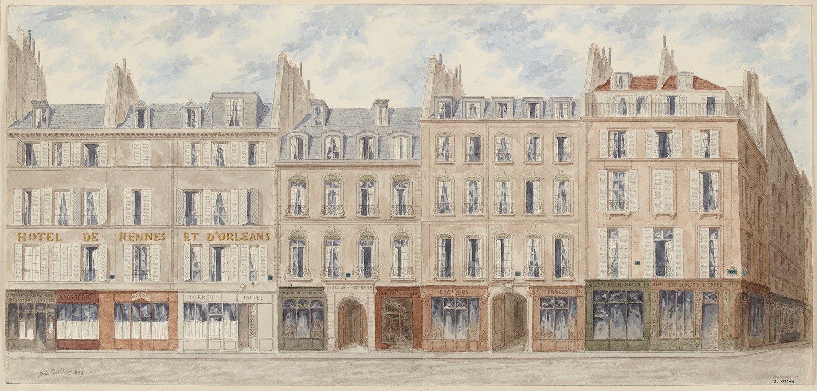 Jules Gaildrau - Rue D’Orlèans-Saint-Honoré nº11 à 19 (supprimée par le percement de la rue du Louvre)