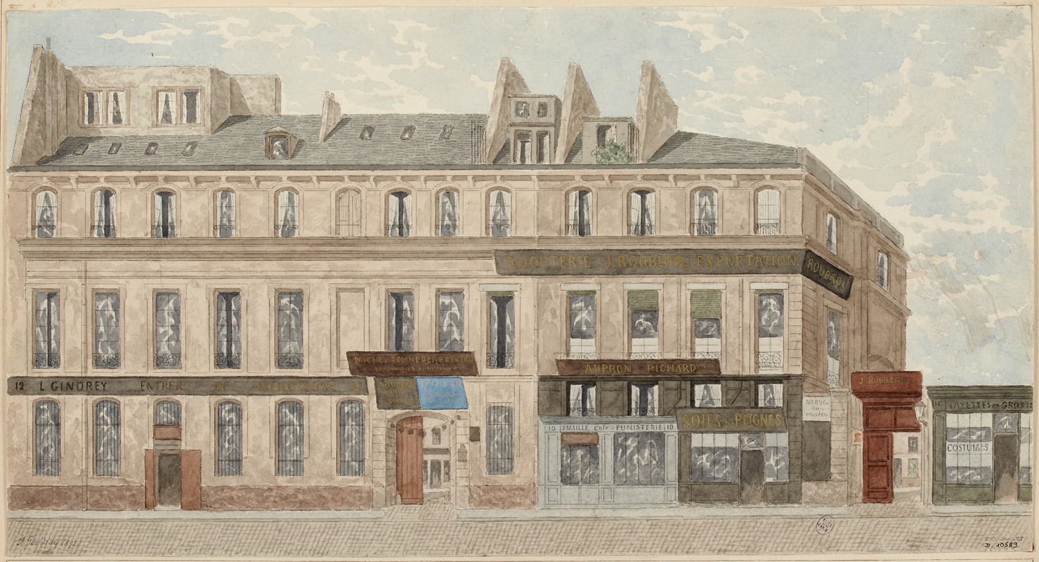 Jules Gaildrau - Rue Thévenot nº10 et 12 (actuelle rue Réaumur), 3ème arrondissement