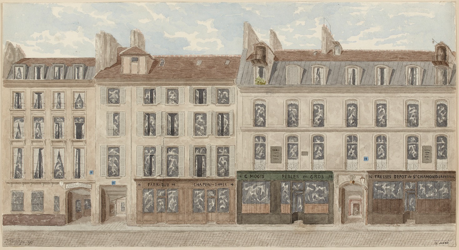 Jules Gaildrau - Rue Thévenot nº14 à 18 (actuelle rue Réaumur), 3ème arrondissement