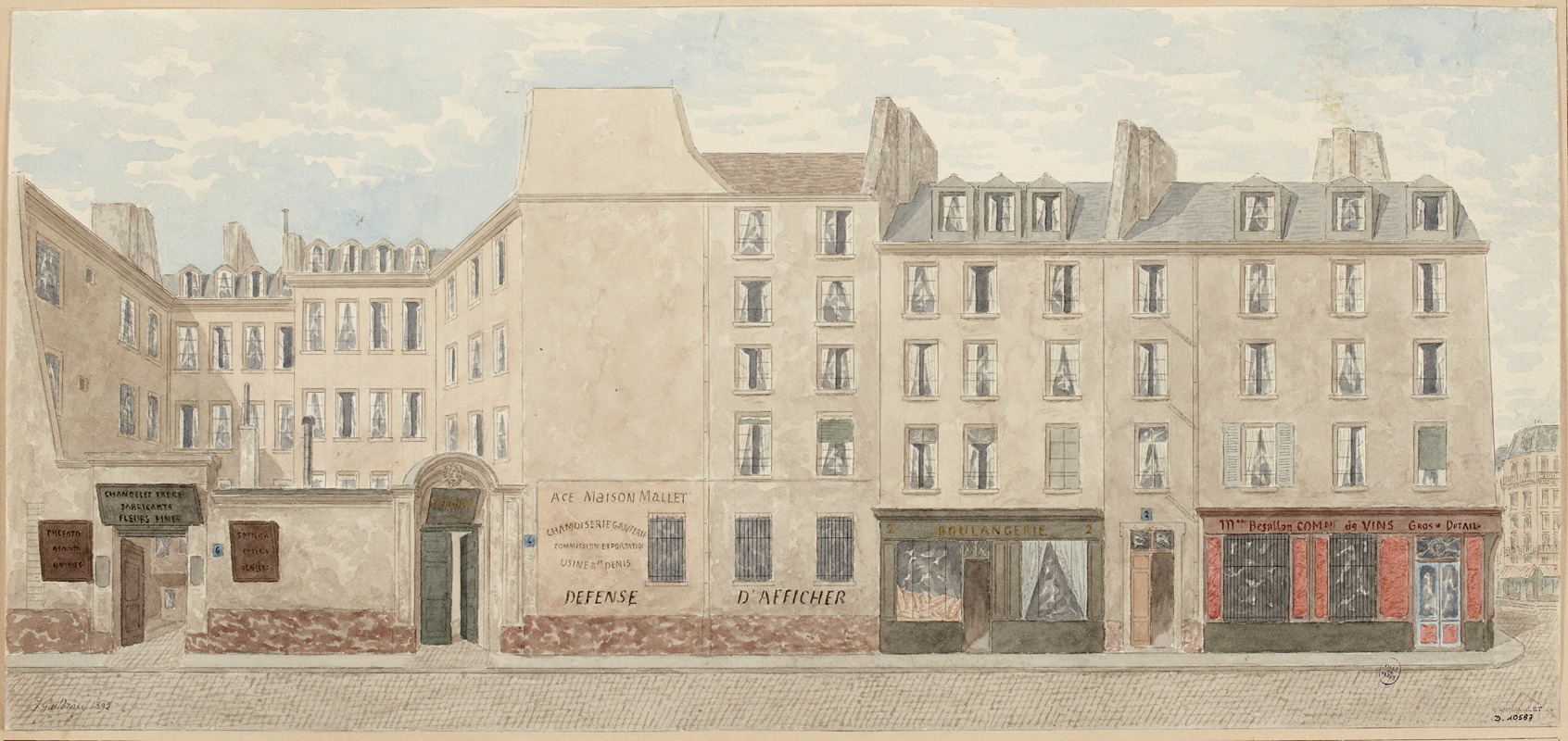 Jules Gaildrau - Rue Thévenot nº2 à 6 (actuelle rue Réaumur), 3ème arrondissement